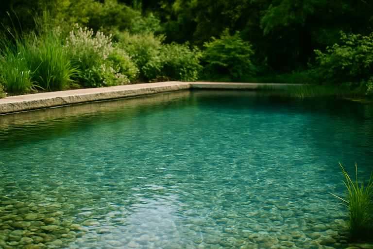 Piscine naturelle de luxe en Belgique